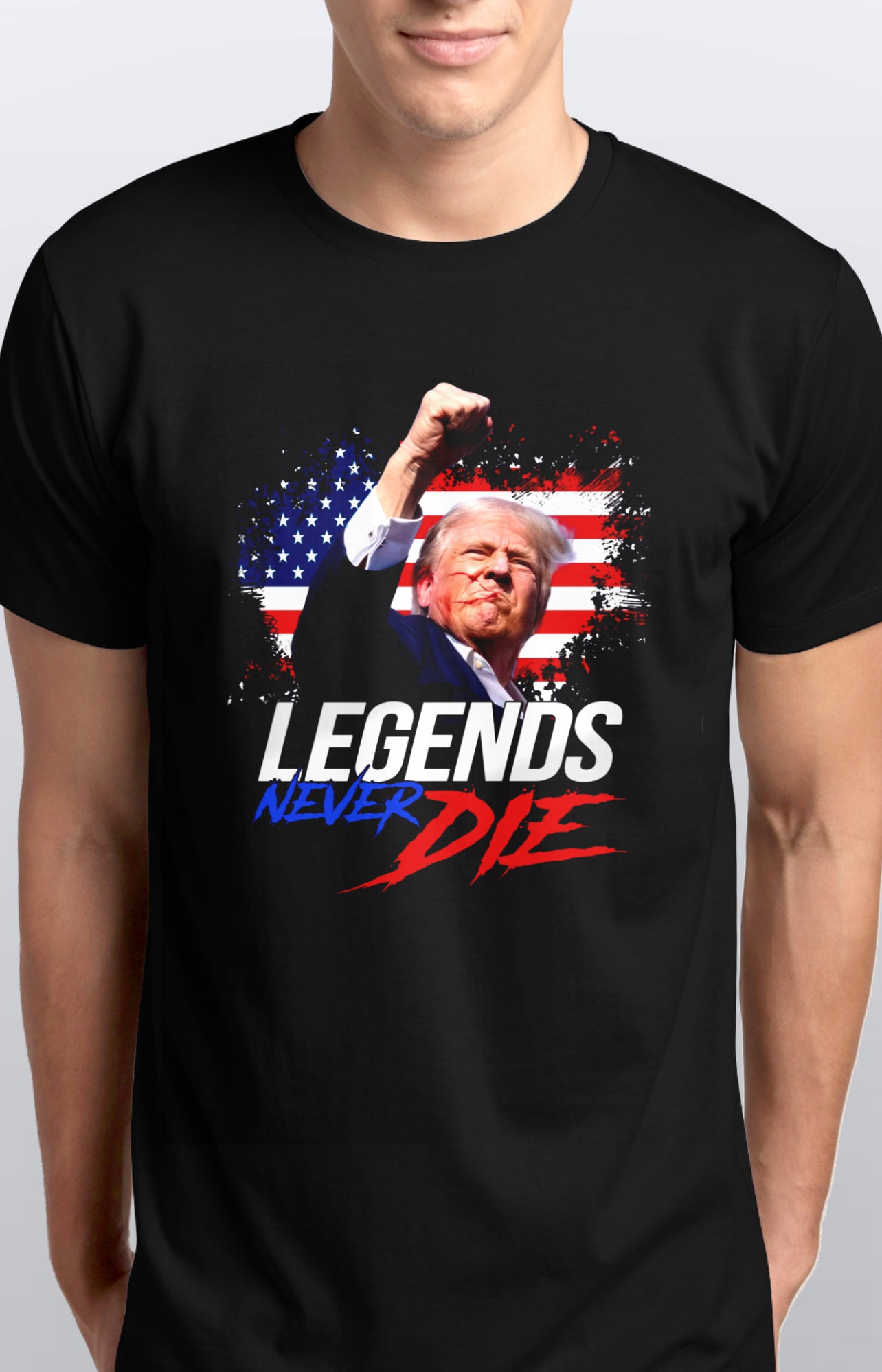 Legends Never Die Donald Trump 2024 T shirt Adult S-5xl Make America Great Again