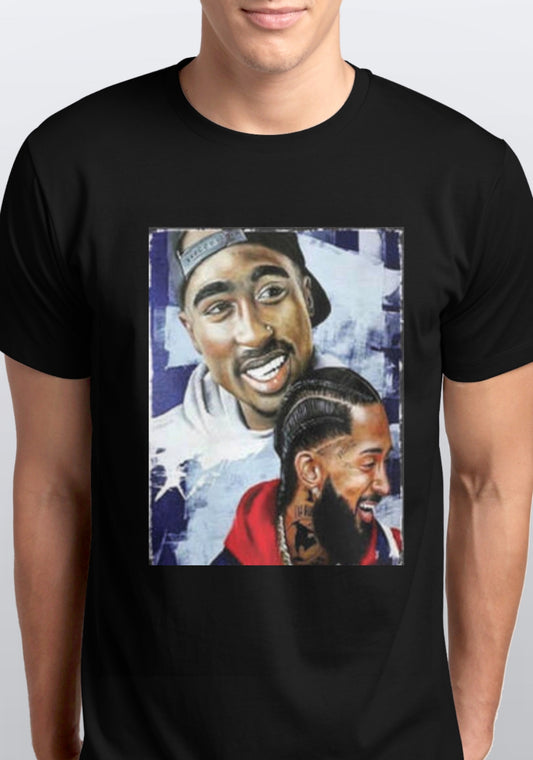 Tupac Nipsey Portrait T shirt s-5xl