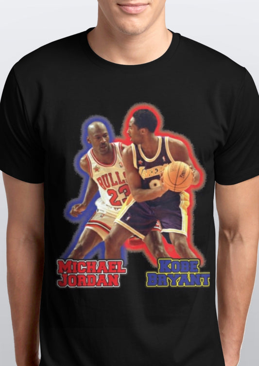 Kobe Bryant & Michael Jordan playing T shirt s-5xl