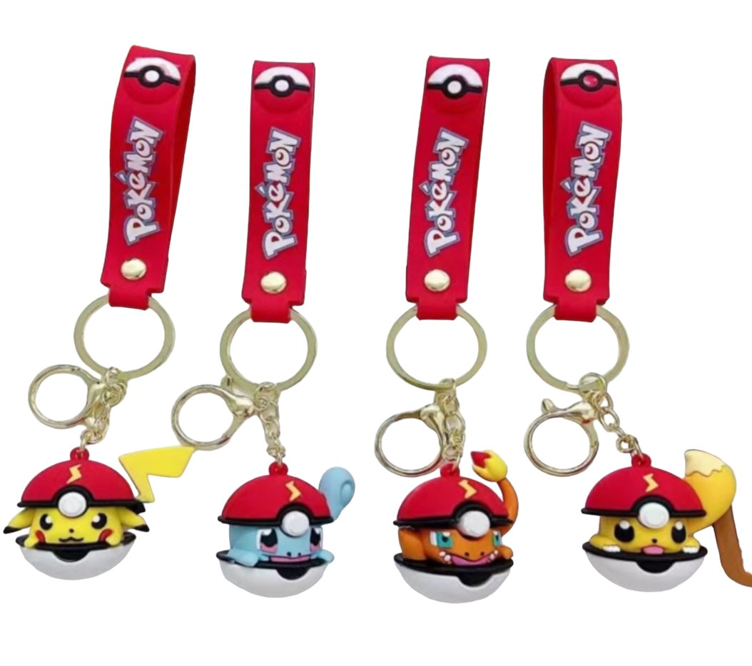 Adorable Character Rubber Keychain in packs of 12 pcs