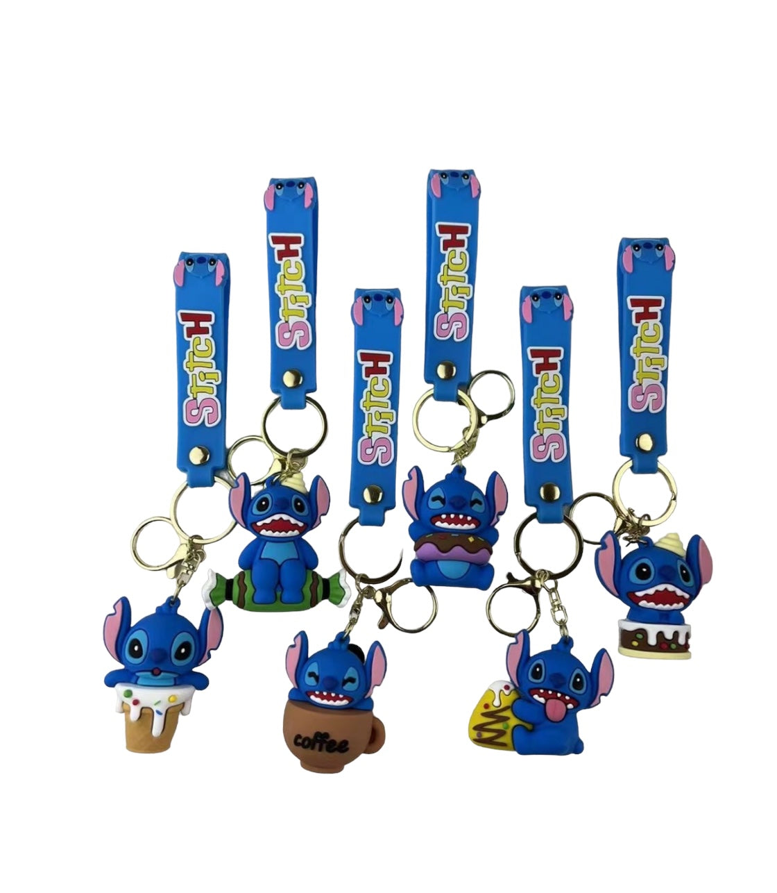 Adorable Character Rubber Keychain in packs of 12 pcs