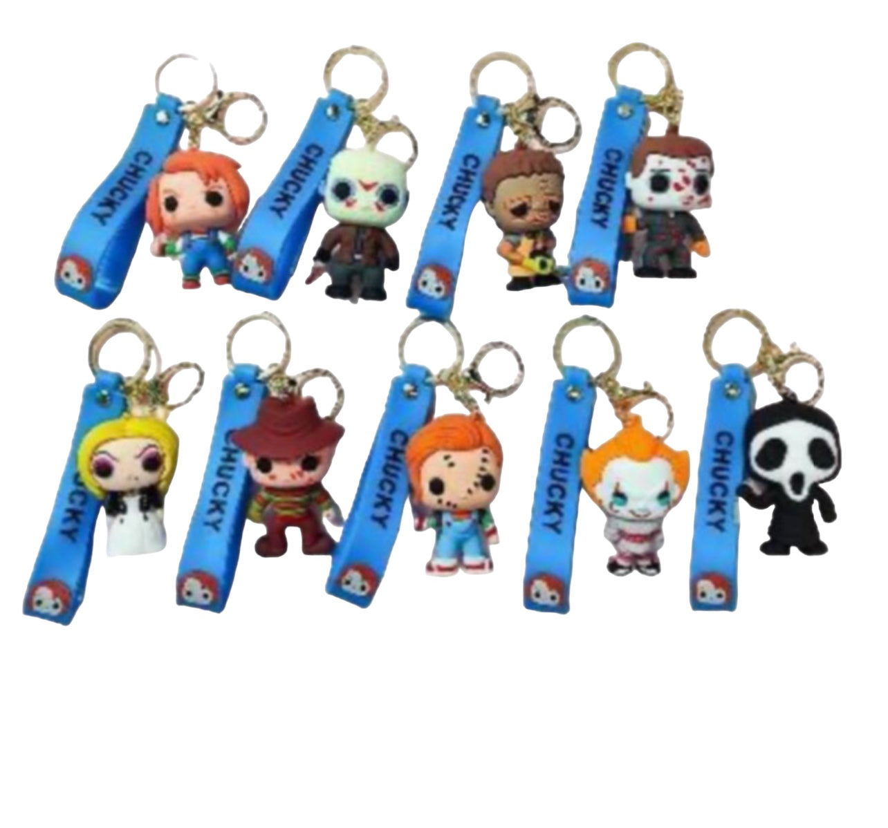 Adorable Character Rubber Keychain in packs of 12 pcs