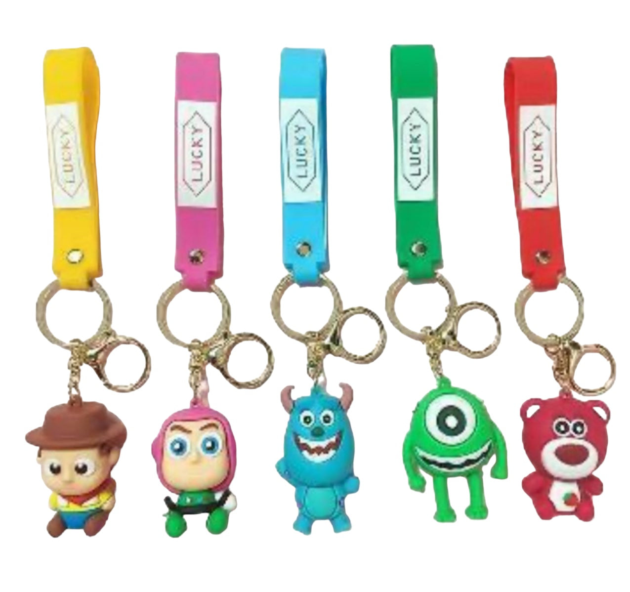 Adorable Character Rubber Keychain in packs of 12 pcs