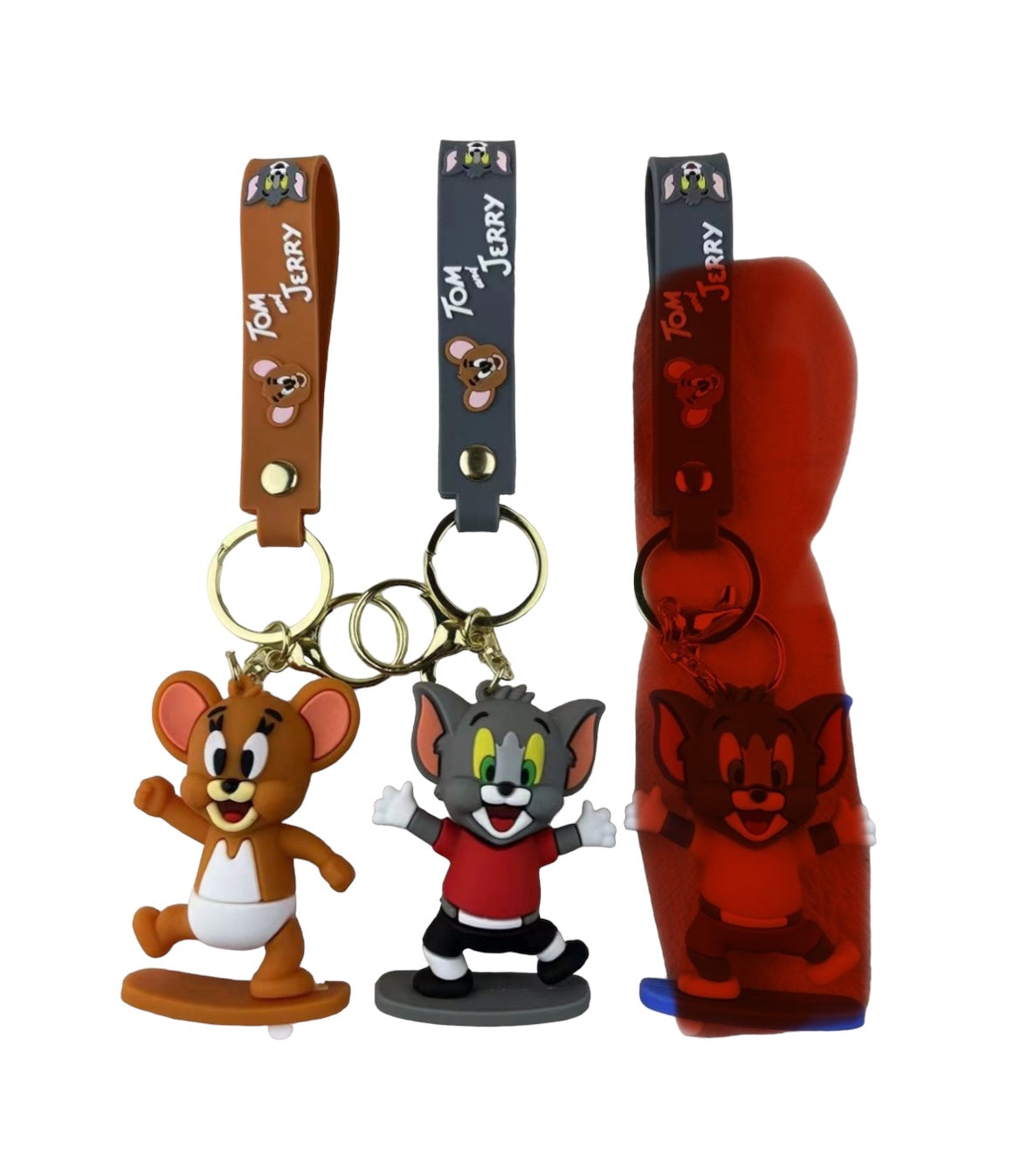 Adorable Character Rubber Keychain in packs of 12 pcs